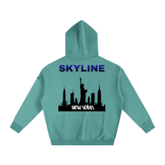 Blue New York Fleeced Hoodie