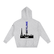Blue Paris Fleeced Hoodie
