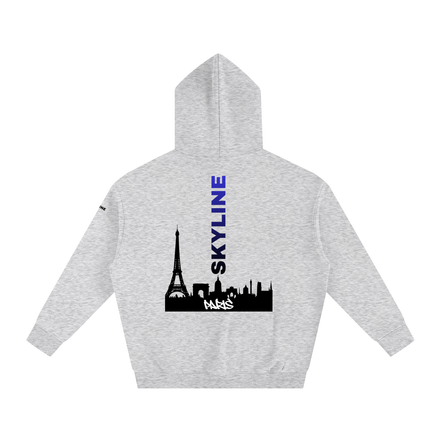 Blue Paris Fleeced Hoodie