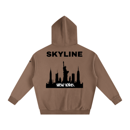 Black New York Fleeced Hoodie