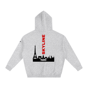 Red Paris Fleeced Hoodie