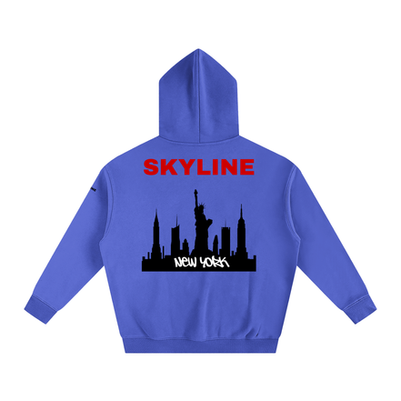 Red New York Fleeced Hoodie