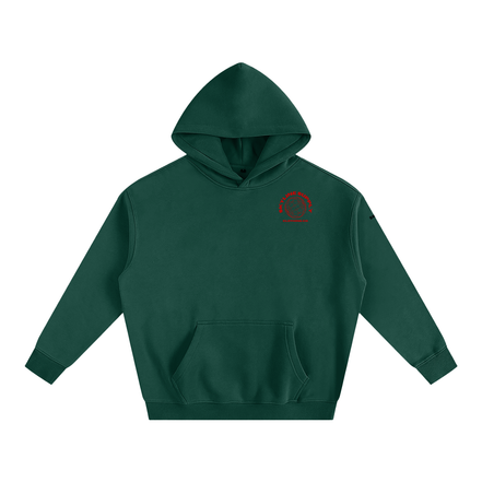 Red Paris Fleeced Hoodie