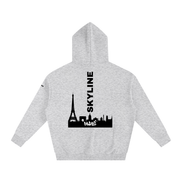 Black Paris Fleeced Hoodie