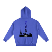 Blue Paris Fleeced Hoodie
