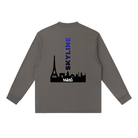 Blue Paris Long-Sleeve T-Shirt