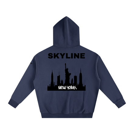 Black New York Fleeced Hoodie